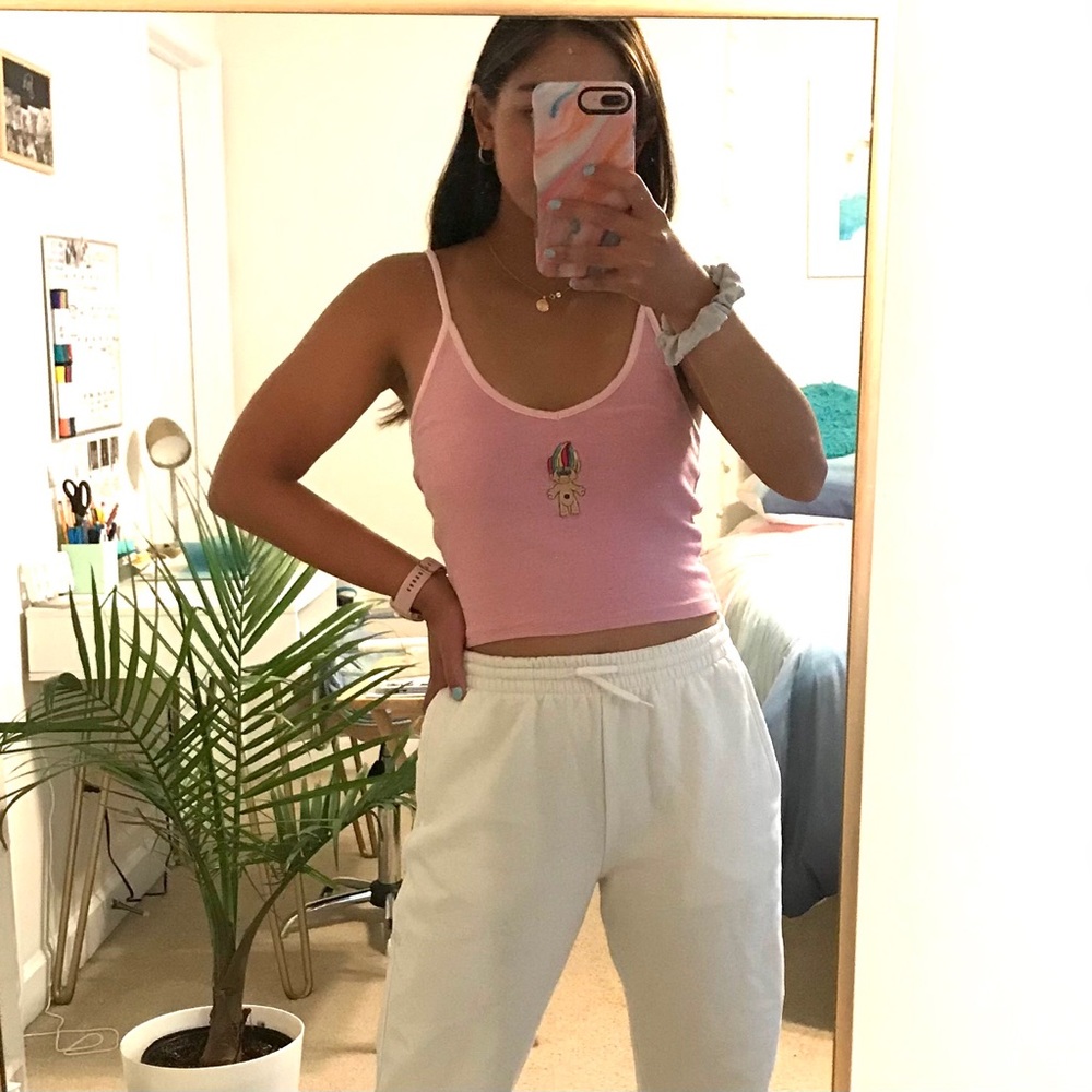 Forever 21 pink trolls top